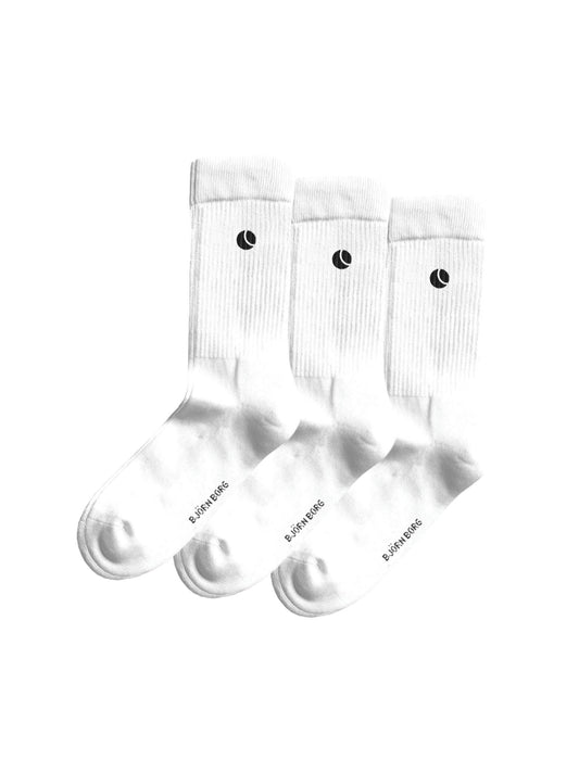 Björn Borg Classic Crew Sock (3-Pack, White)