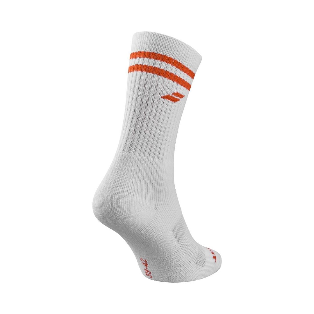 Babolat Team Single Socks Men (White/Cherry Tomato)