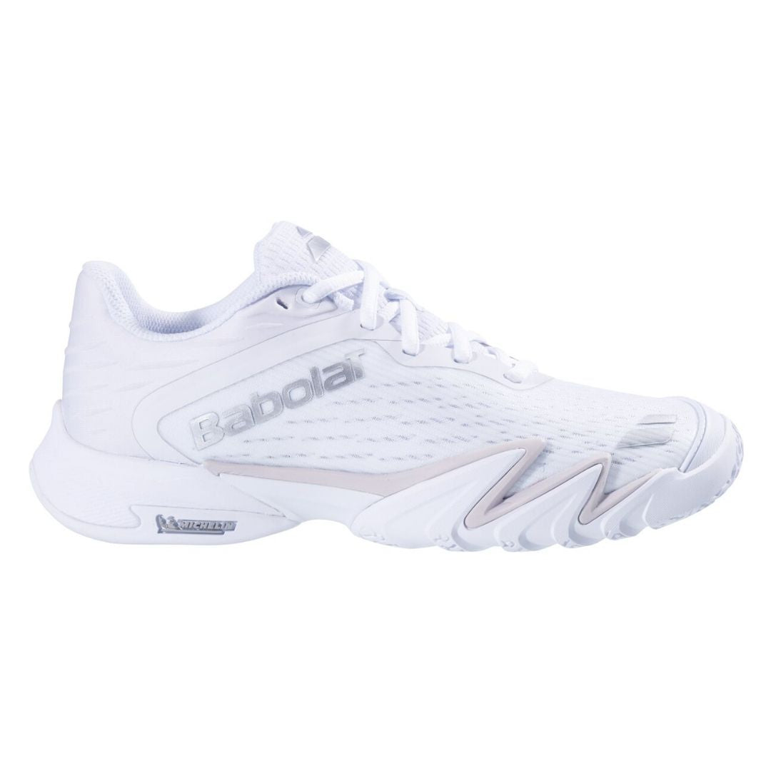 Babolat Jet Premura 3 Women Padel Shoes (White/Silver