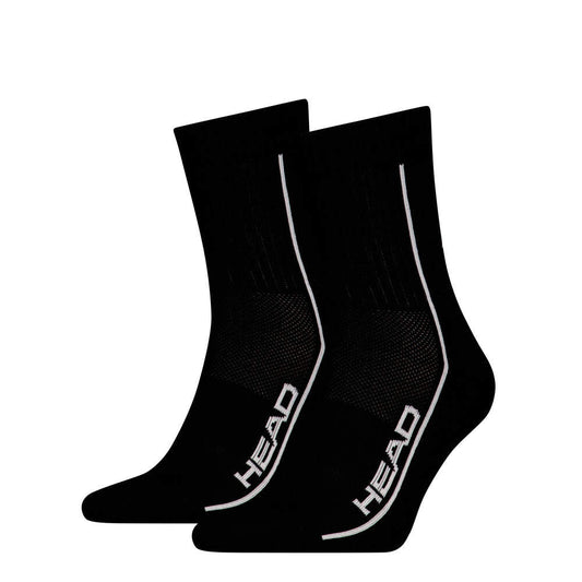 Head Performance Short Crew Tennis Socks (2-Pack, Black)