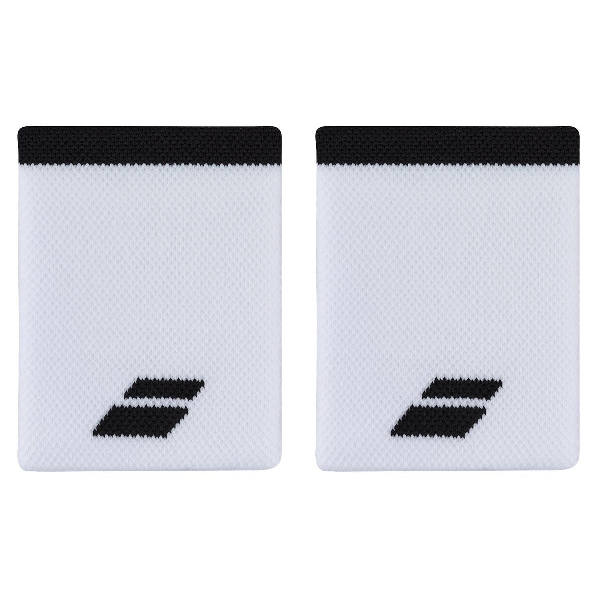 Babolat Logo Jumbo Wristbands (2-Pack, White/Black)