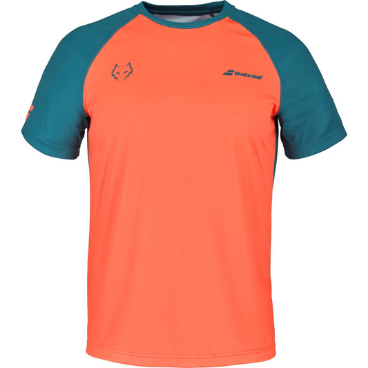 Babolat Rundhals-T-Shirt Juan Lebron (Orange/Dunkelblau)
