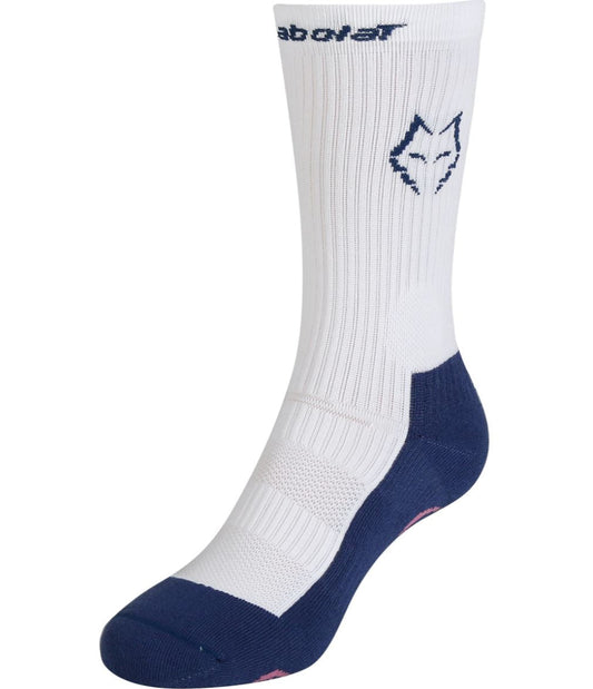 Babolat Mid-Calf Socks Juan Lebron (White/Estate Blue)