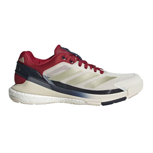 Adidas Crazyquick Boost Women Padel Shoes (Chalk White/Ice Gold Met./Team Victory Red)