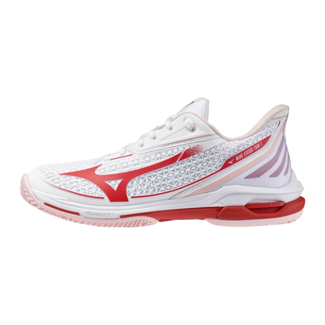 Mizuno Wave Exceed Tour 7 CC Women (White/Fiery Red/Pinkesque