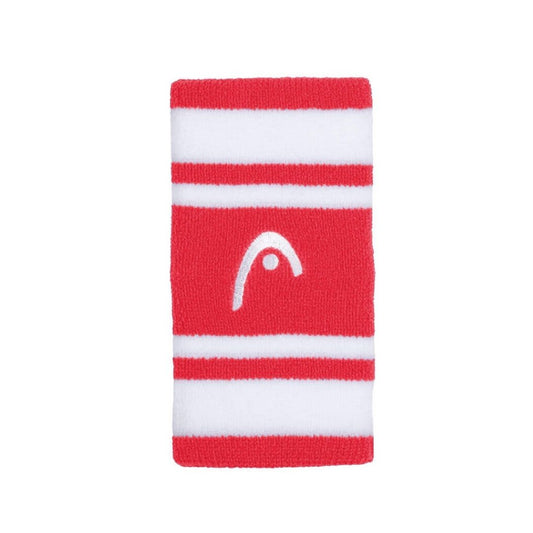 Head Wristband Striped 5" (Red/White)