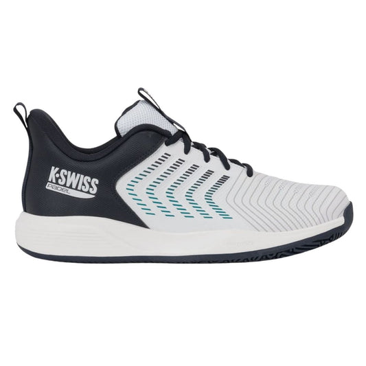 K-Swiss Ultrashot Light Padel Shoes (White/Carbon/Baltic)