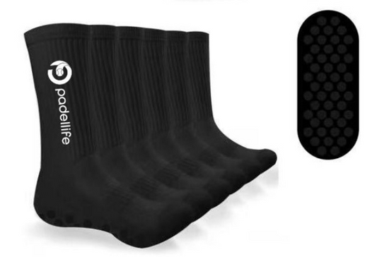 Padellife Grip Socken (1 Paar, Schwarz)