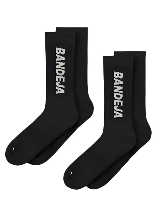 Cuera Bandeja Padel Socks (2-Pack, Black/Sand)
