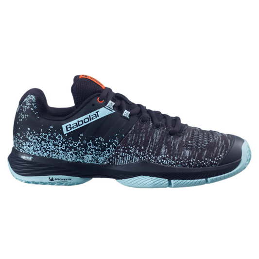 Babolat Sensa Women Padel Shoes (Black/Turquoise)