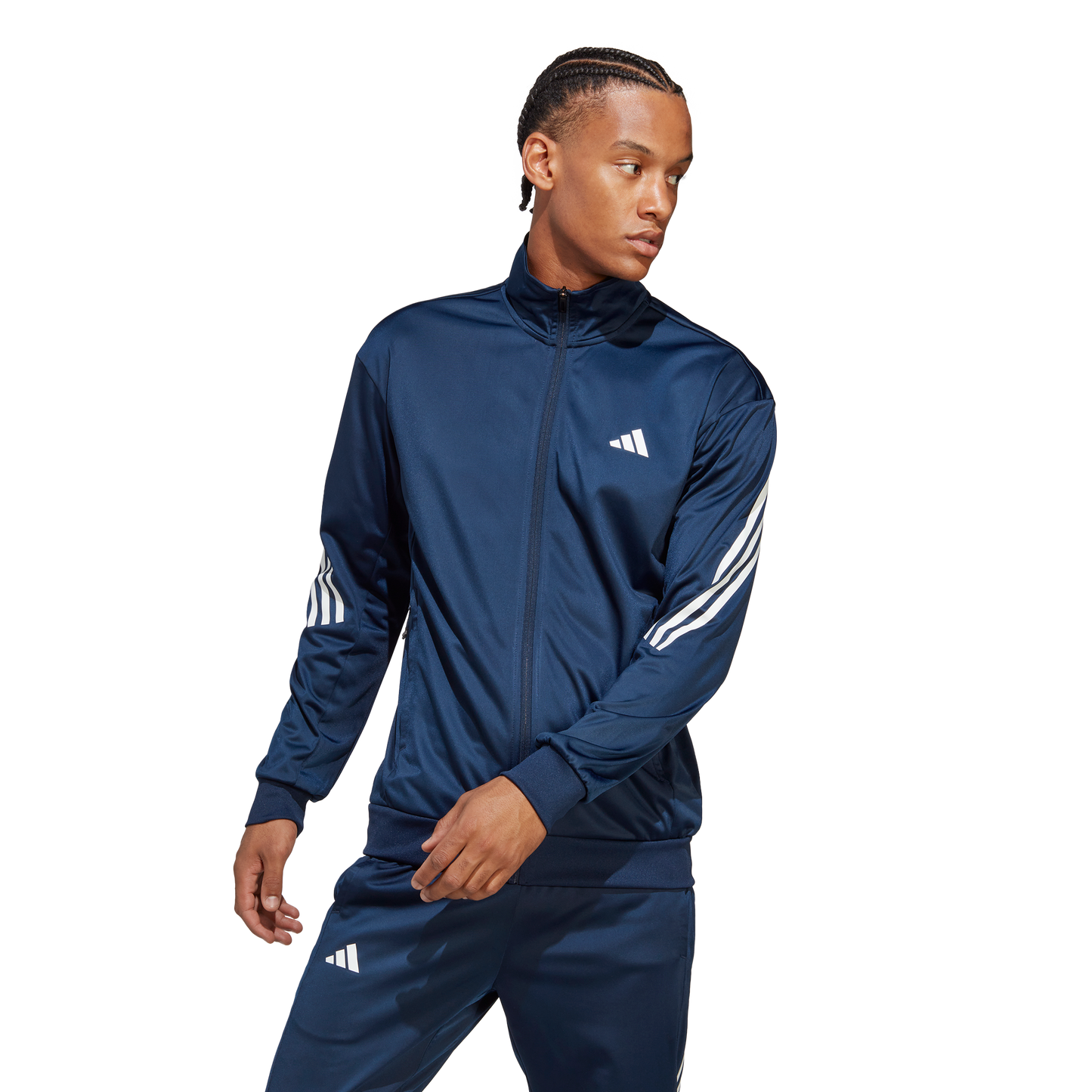 Adidas 3-Stripe Knitted Jacket (Navy)