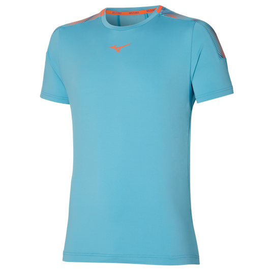 Mizuno Shadow Tee (Maui-Blau)