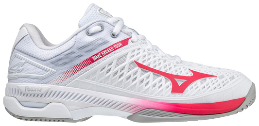 Mizuno Exceed Tour 4 AC Women Padel Shoes (White/Red)