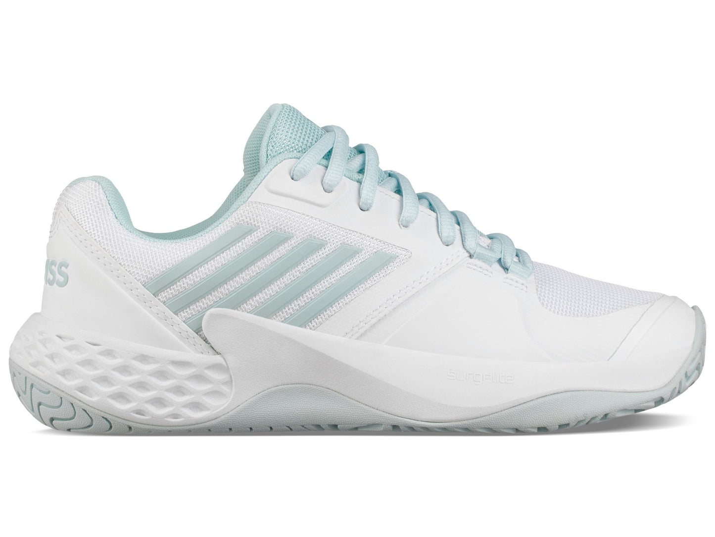 K-Swiss Womens Aero Court Padel Shoes (White/Light Blue)