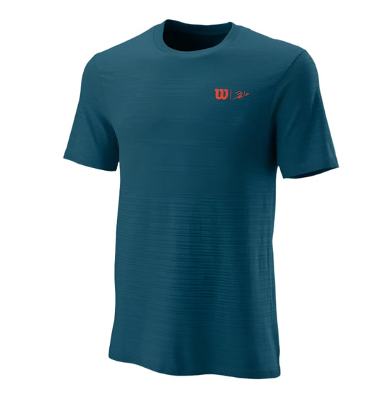 Wilson Bela Seamless Crew III T-Shirt (Mens, Blue Coral)