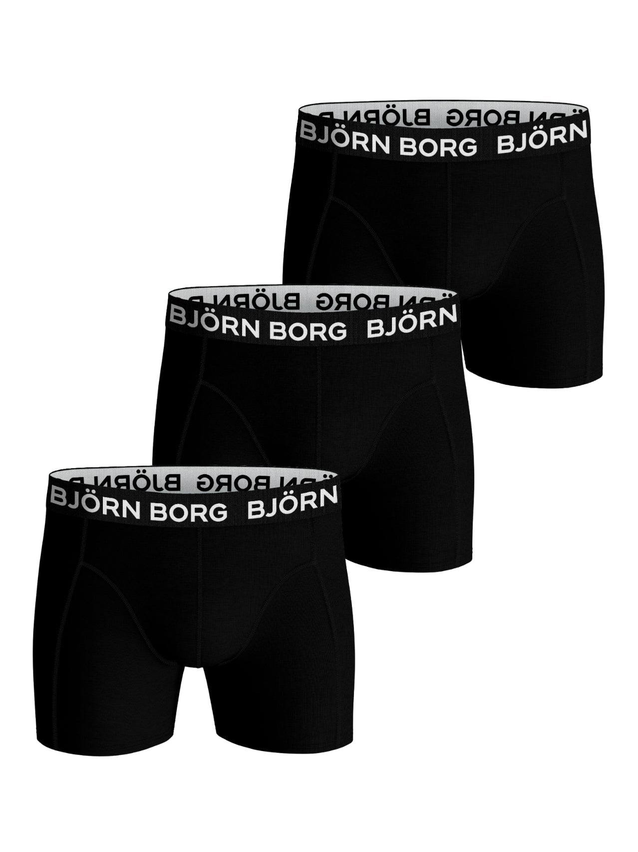 Björn Borg Cotton Stretch Boxershorts (3-pack, Black)