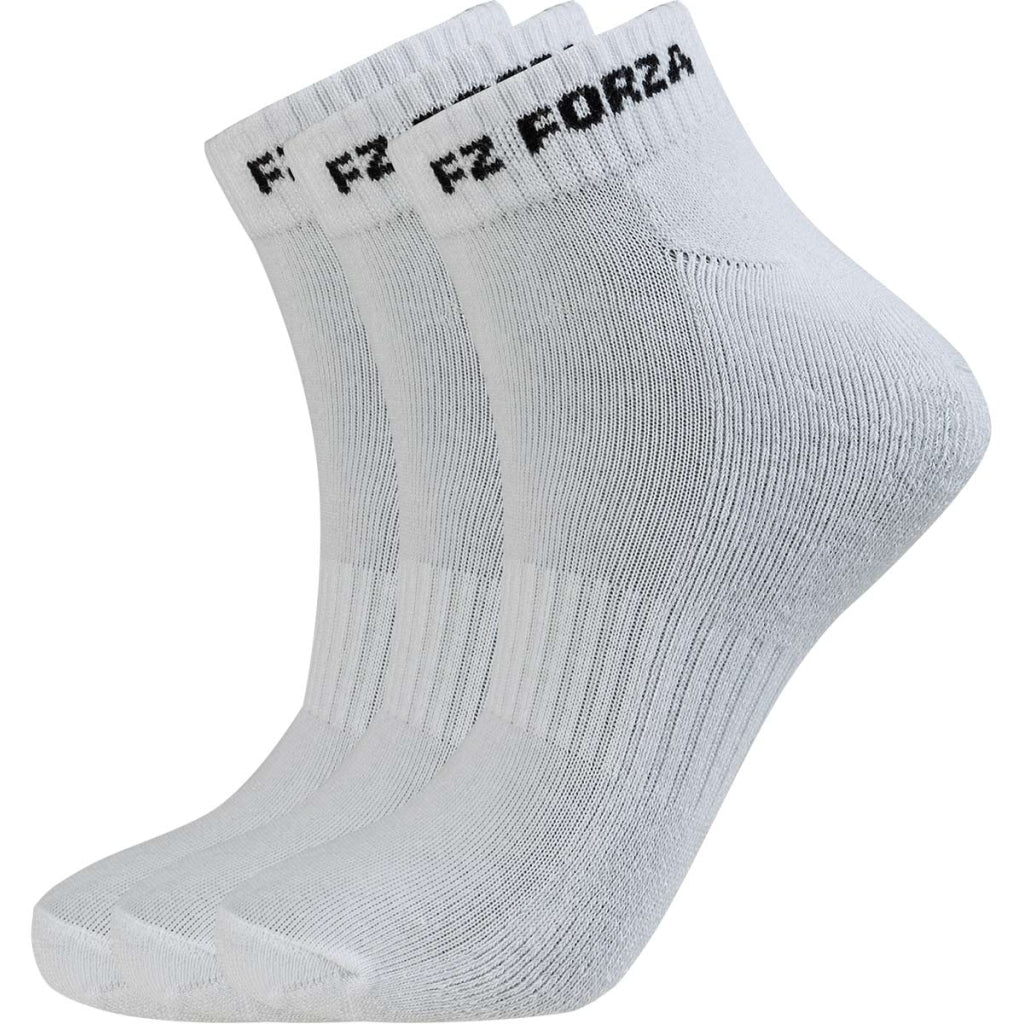 FZ Forza Comfort Short Ankle Socks (3-Pack, White)