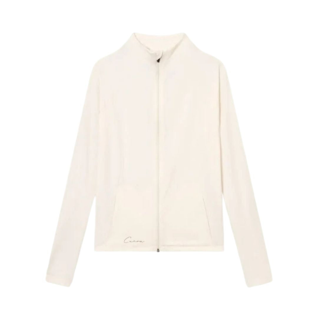 Cuera Active Zip Cardigan (Off White)