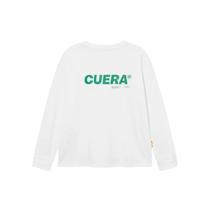 Cuera Offcourt Logo Long Sleeve Tee (White w. Green)