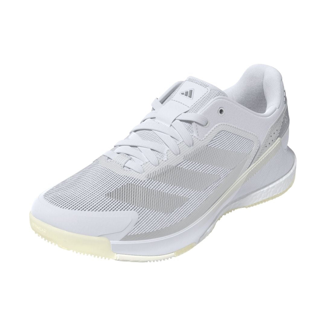 Adidas Crazyquick Boost Women Padel Shoes (Cloud White/Silver Metallic/Zero Metallic)