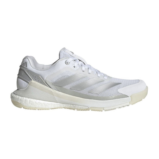Adidas Crazyquick Boost Women Padel Shoes (Cloud White/Silver Metallic/Zero Metallic)