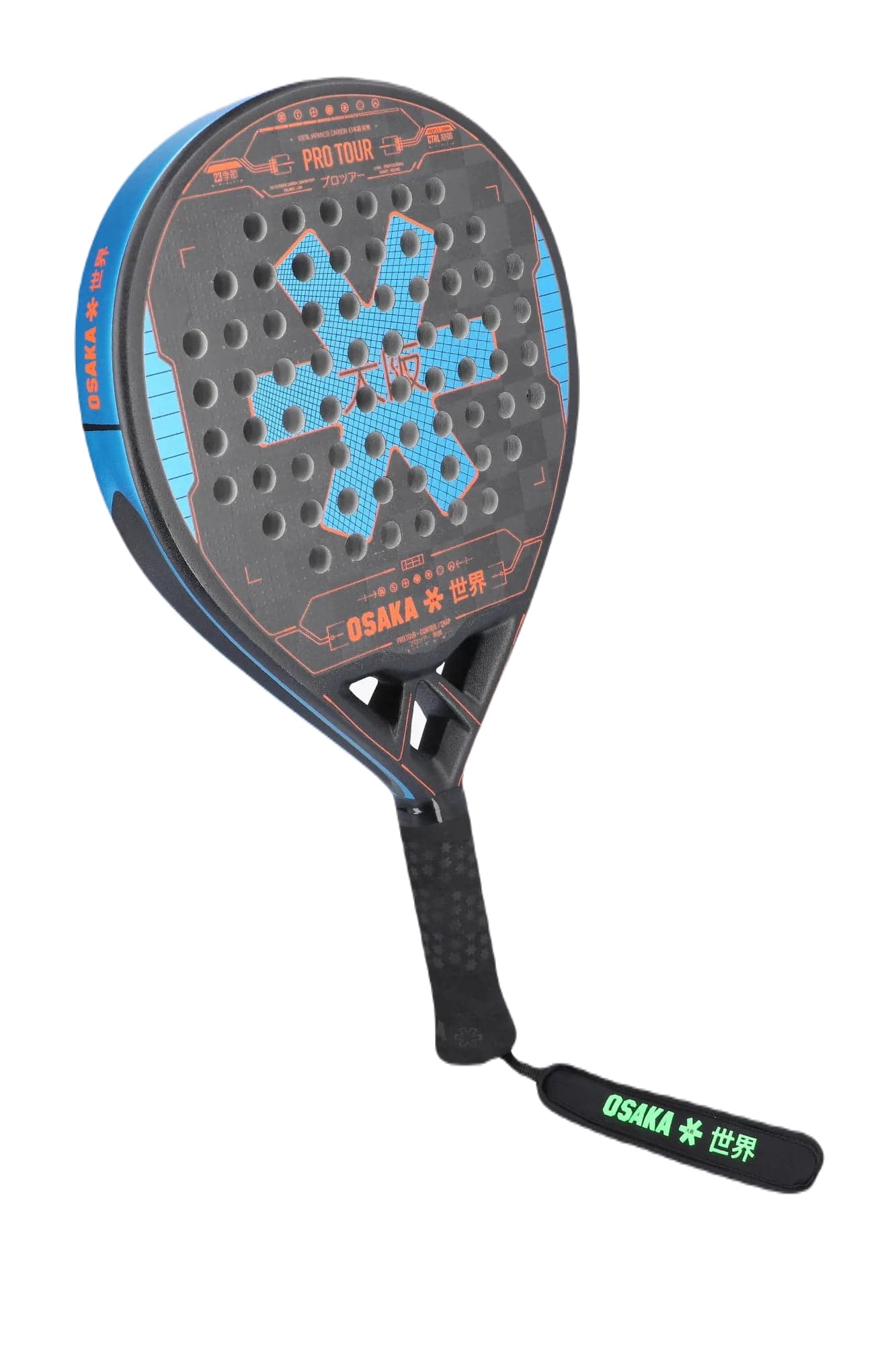 Osaka Pro Tour Control Snap 2023 Padel Racket (Blue/Orange)