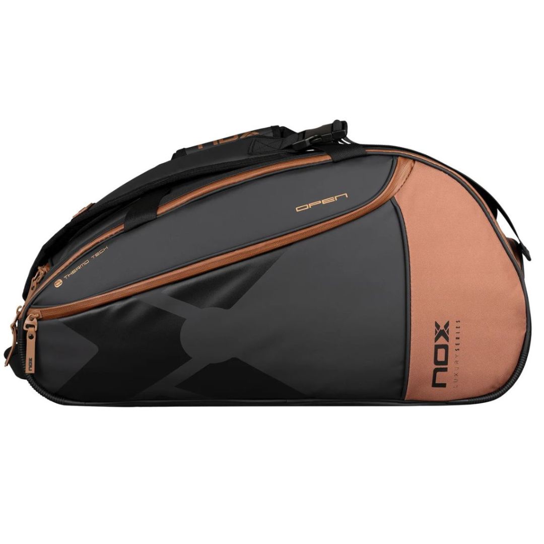 Nox Luxury Open Series Padel Bag (Black/Brown) padellife