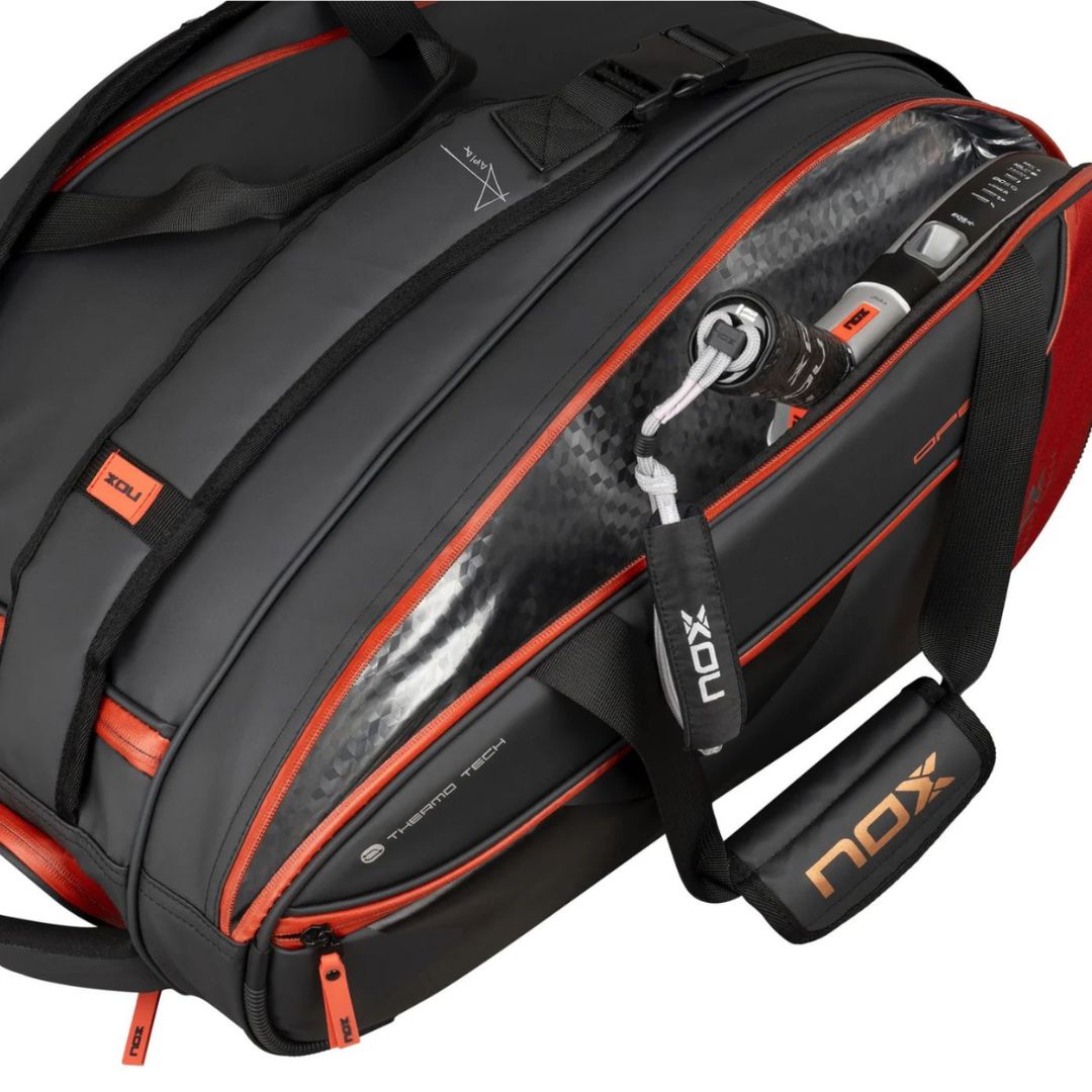Nox Luxury Open Series Padel Bag (Black/Red) padellife