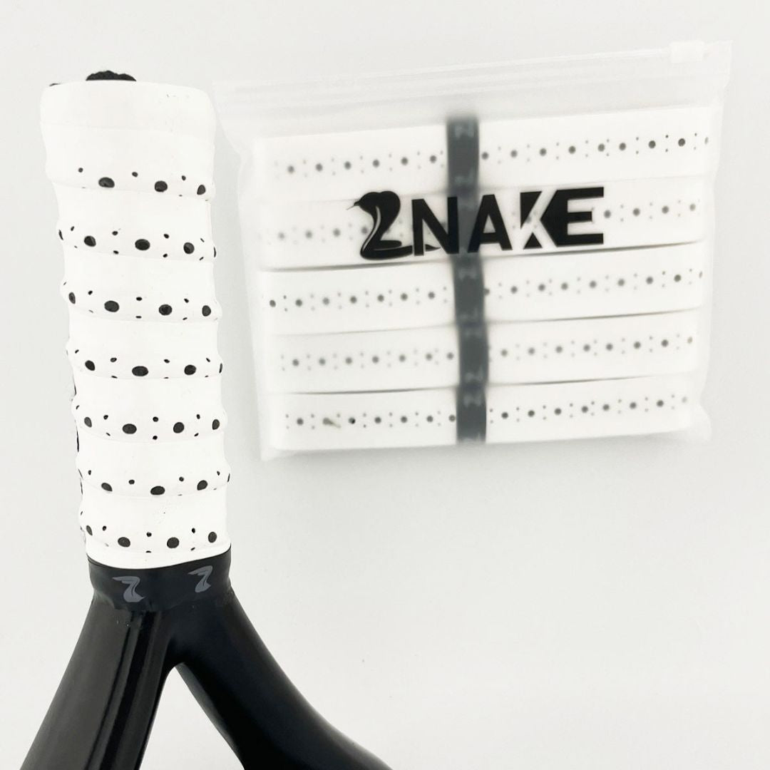 Znake Viper Sticky Padel Overgrips (5 pcs, White) padellife