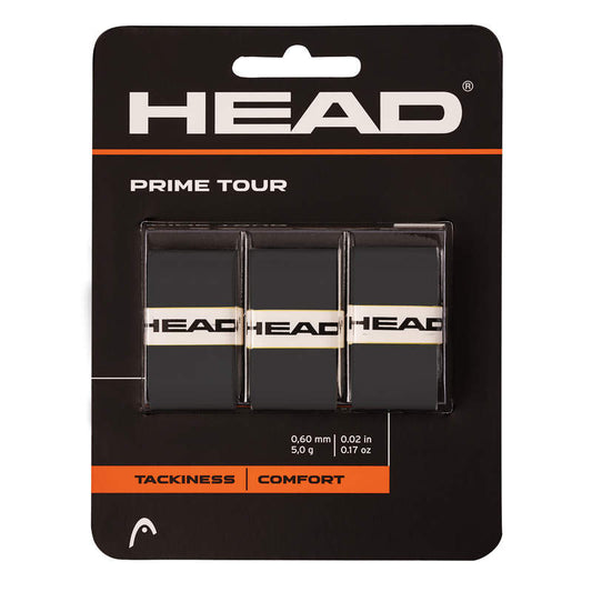 Head Prime Tour Overgrip (3-Pack, Black)