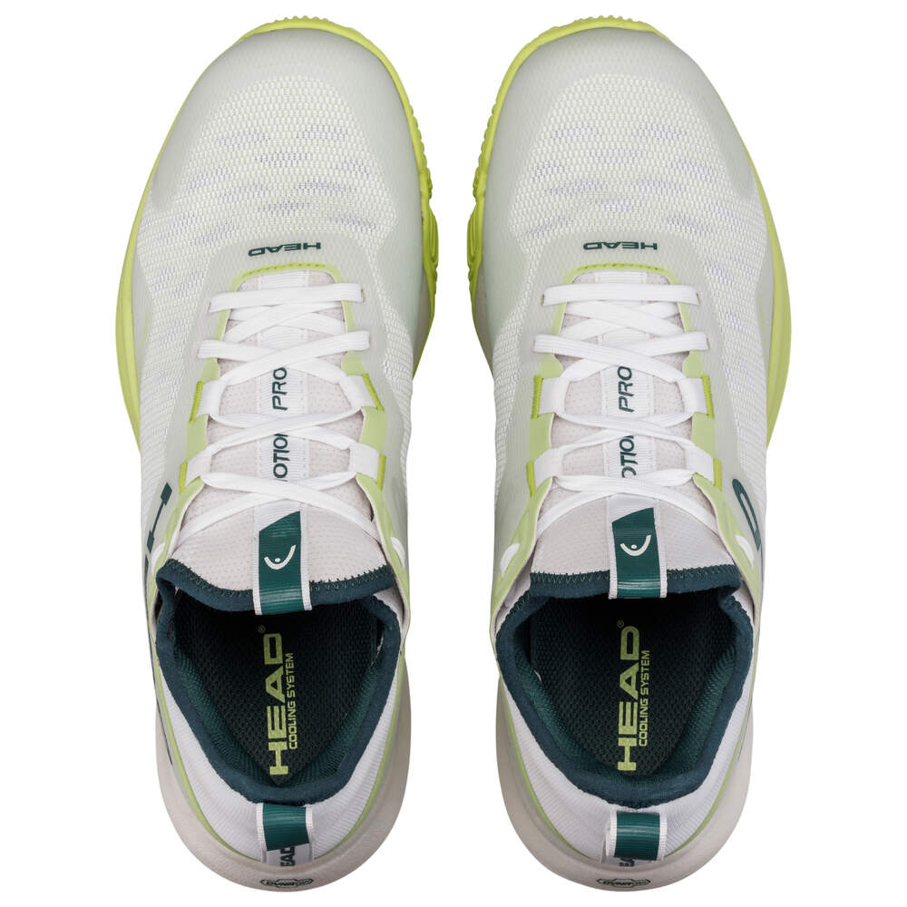 Head Motion Pro Padel Shoes (Men, White/Lime)