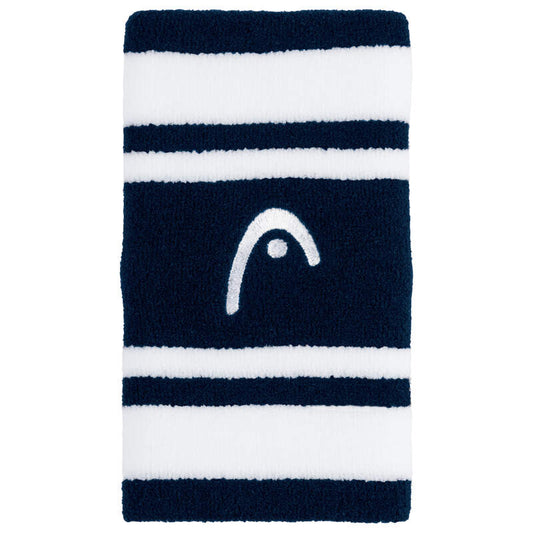 Head Wristband Striped 5" (Navy/White)