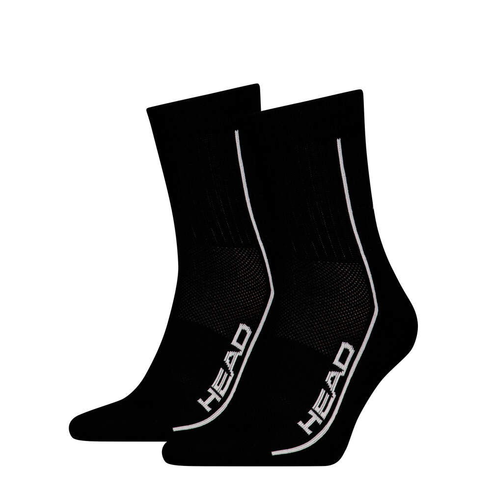 Head Performance Short Crew Tennis Socks (2-Pack, Black)