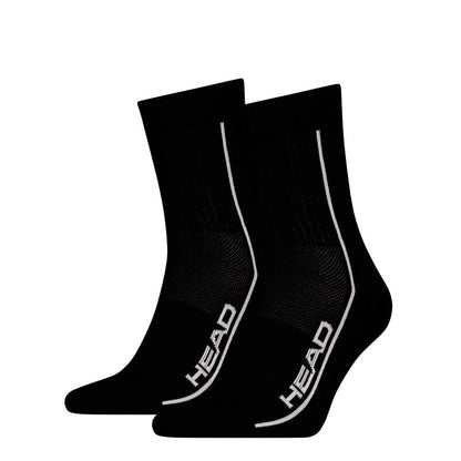 Head Performance Short Crew Tennis Socks (2-Pack, Black)