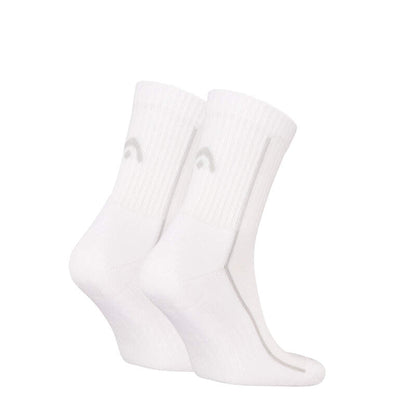 Head Performance Short Crew Tennis Socks (2-Pack, White)