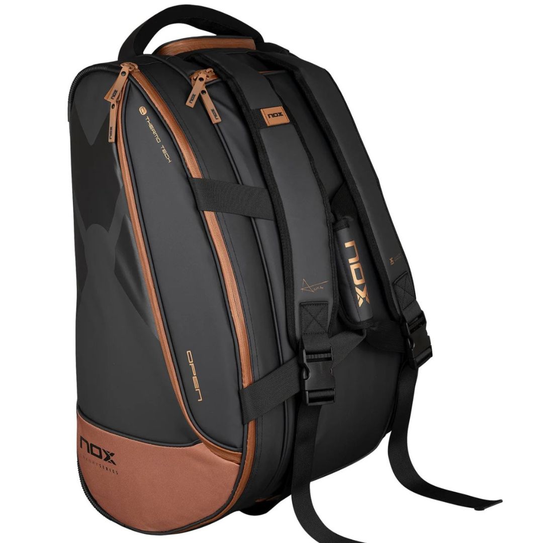 Nox Luxury Open Series Padel Bag (Black/Brown) padellife
