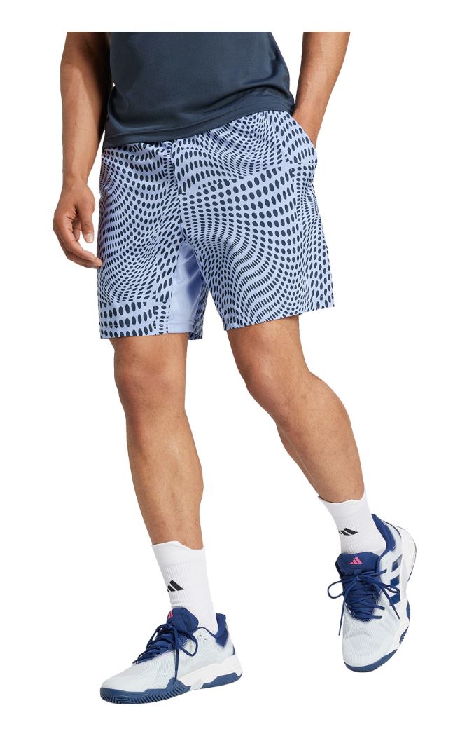 Adidas Club Graphic Shorts (Blue/Black)