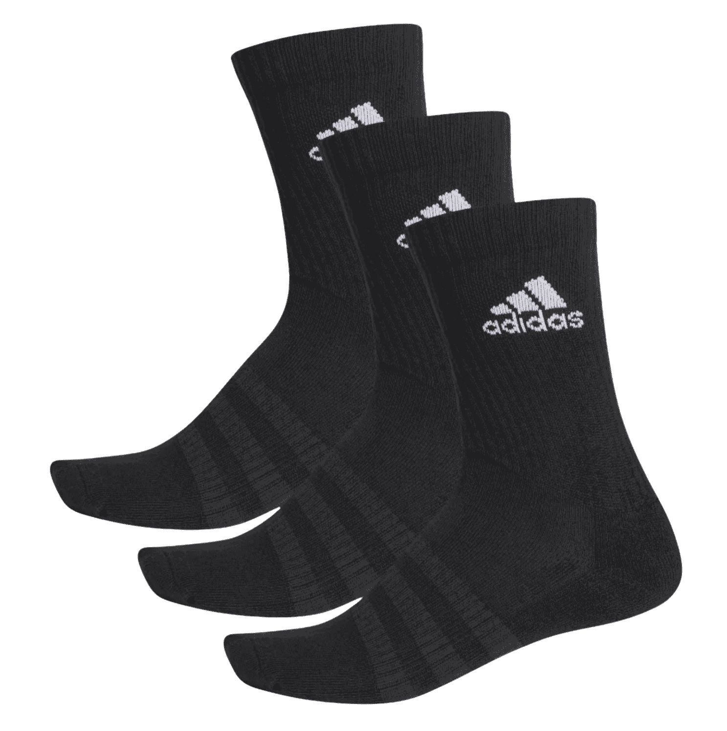 Adidas Cushioned Crew Socks (3-Pack, Black) - Mypadellife.com