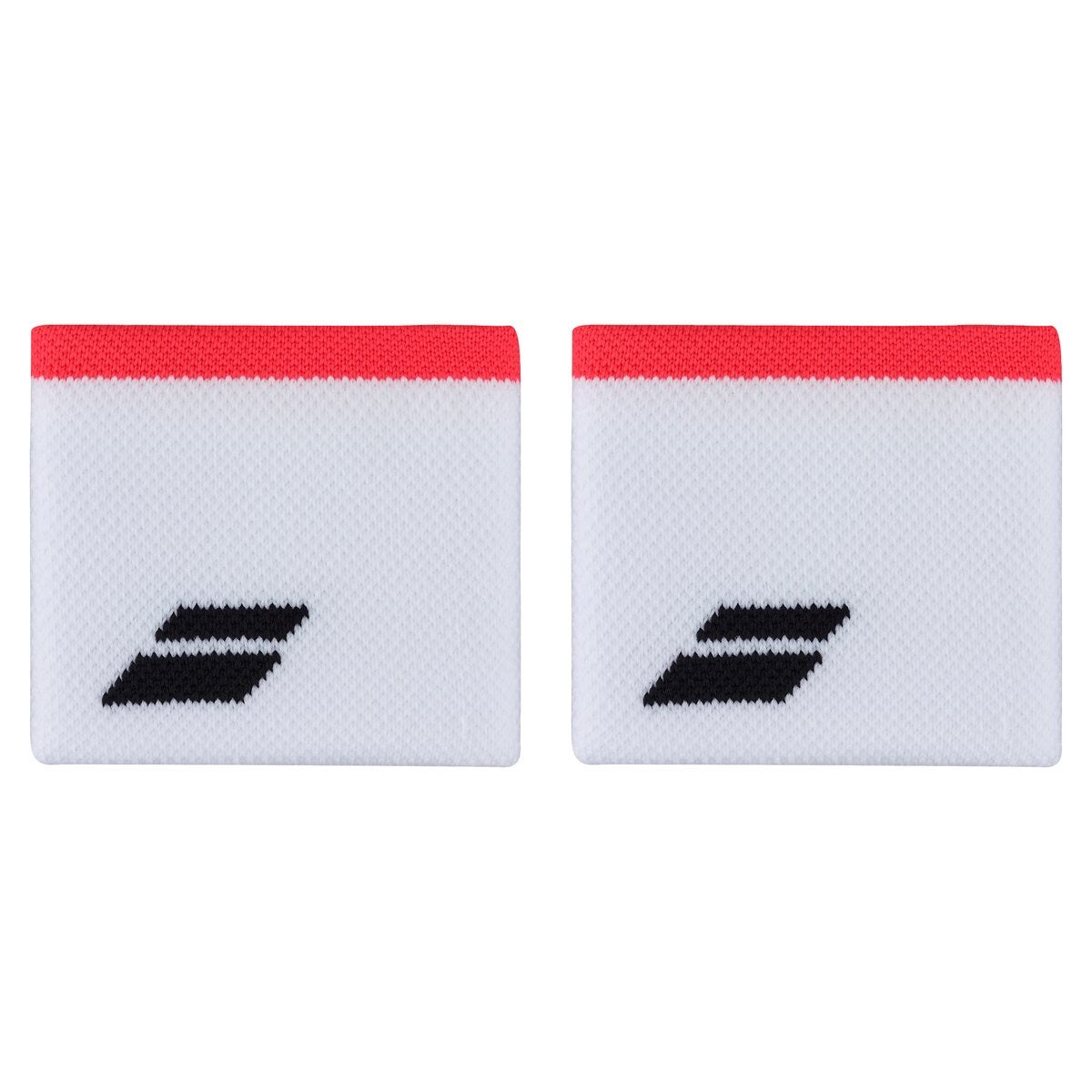Babolat Logo Wristbands (2-Pack, White/Strike Red)