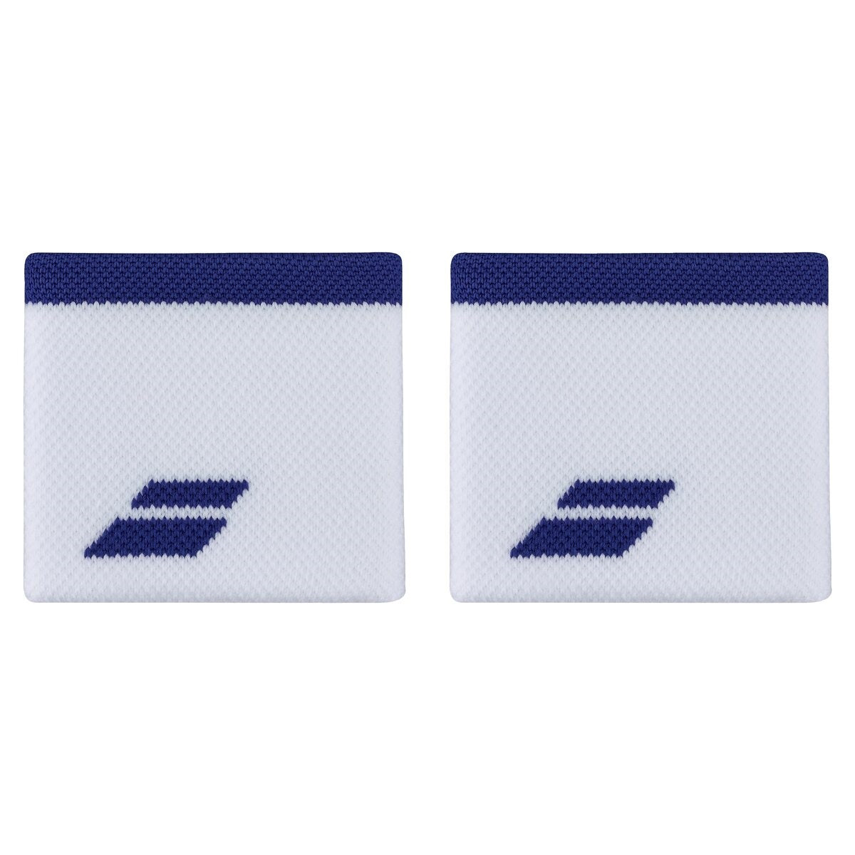 Babolat Logo Wristbands (2-Pack, White/Sodalite Blue)