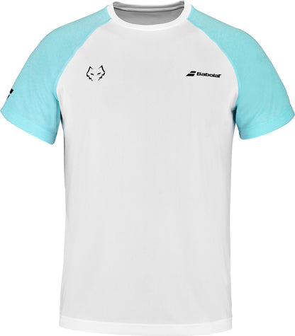 Babolat Rundhals-T-Shirt Juan Lebron (Weiß/Hellblau)