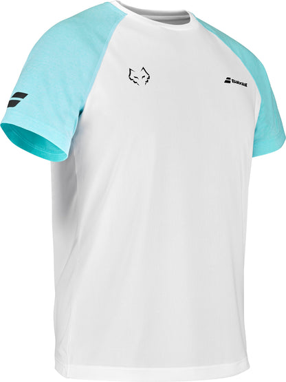 Babolat Rundhals-T-Shirt Juan Lebron (Weiß/Hellblau)