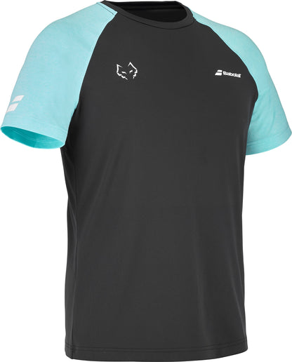 Babolat Crew Neck Tee Juan Lebron (Black/Light Blue)