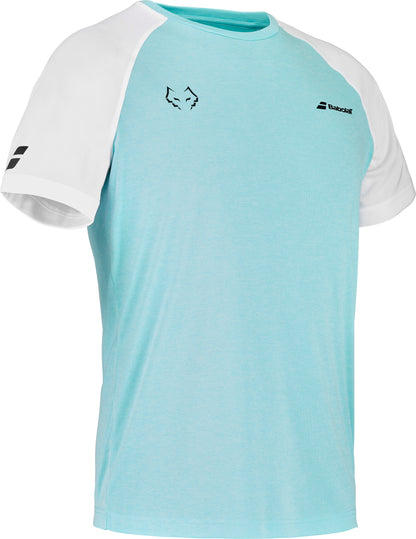 Babolat Rundhals-T-Shirt Juan Lebron (Engelsblau/Weiß)