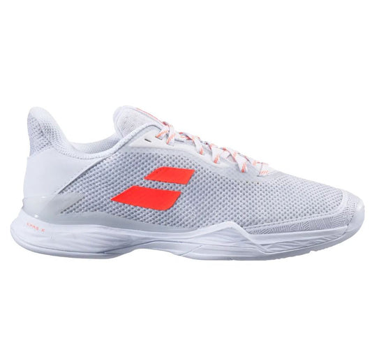 Babolat Jet Tere Clay Women’s Padel Shoes (White/Bright Coral)