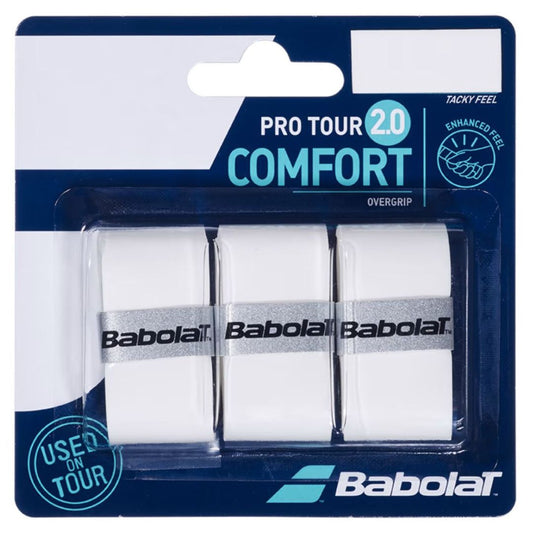Babolat Pro Tour 2.0 Overgrip (3-Pack, White) padellife