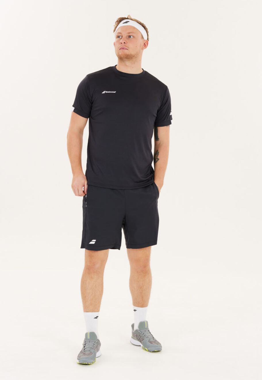 Babolat Play Crew Neck Tee (Men, Black)