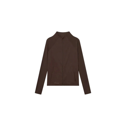 Cuera Active Zip Cardigan (Dark Brown)