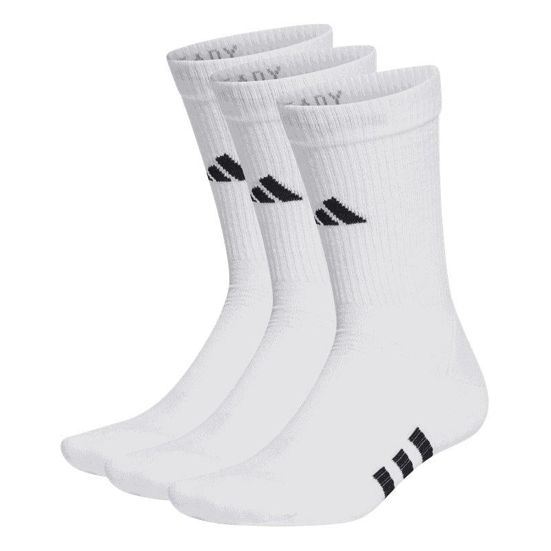 Adidas Performance Cush Crew Socks (3-Pack, White)