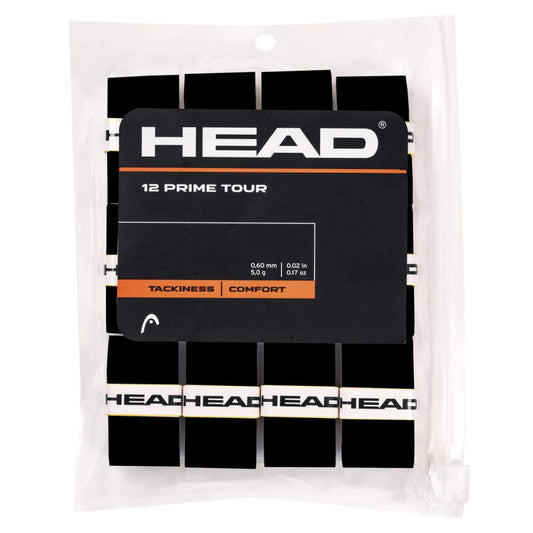Head Prime Tour Overgrip (12-Pack, Black) padellife